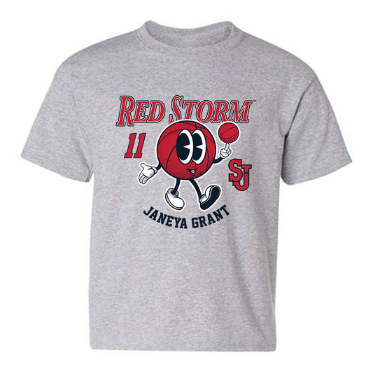 St. Johns - NCAA Women's Basketball : Janeya Grant - Fashion Shersey Youth T-Shirt-0
