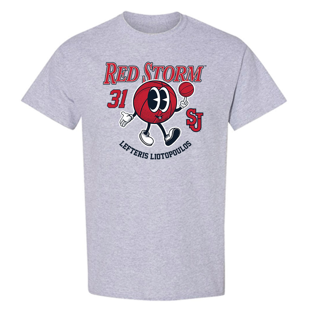 St. Johns - NCAA Men's Basketball : Lefteris Liotopoulos - Fashion Shersey T-Shirt-0