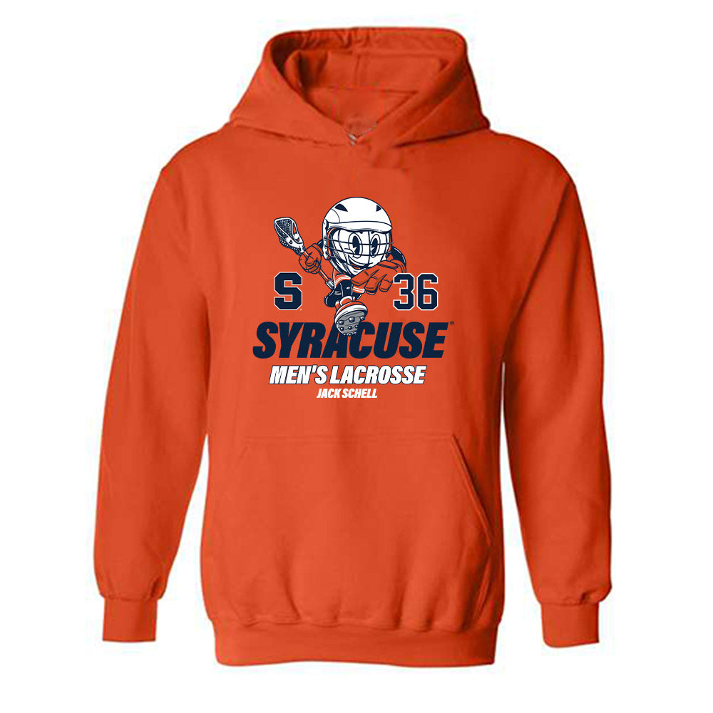 Syracuse - NCAA Men's Lacrosse : Jack Schell - Fashion Shersey Hooded Sweatshirt-0