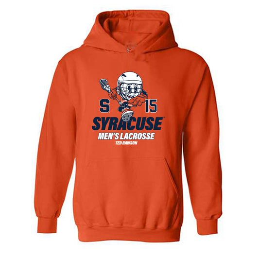 Syracuse - NCAA Men's Lacrosse : Ted Rawson - Fashion Shersey Hooded Sweatshirt-0