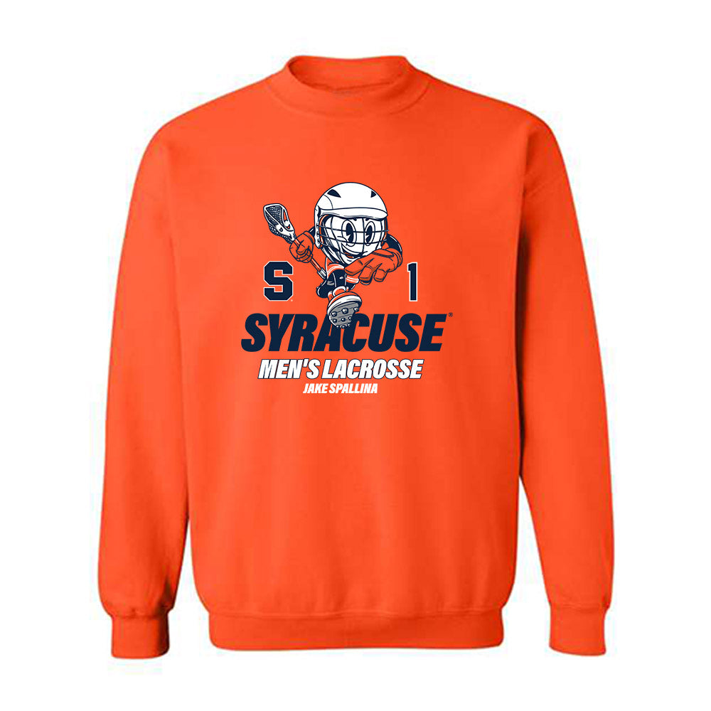 Syracuse - NCAA Men's Lacrosse : Jake Spallina - Fashion Shersey Crewneck Sweatshirt-0