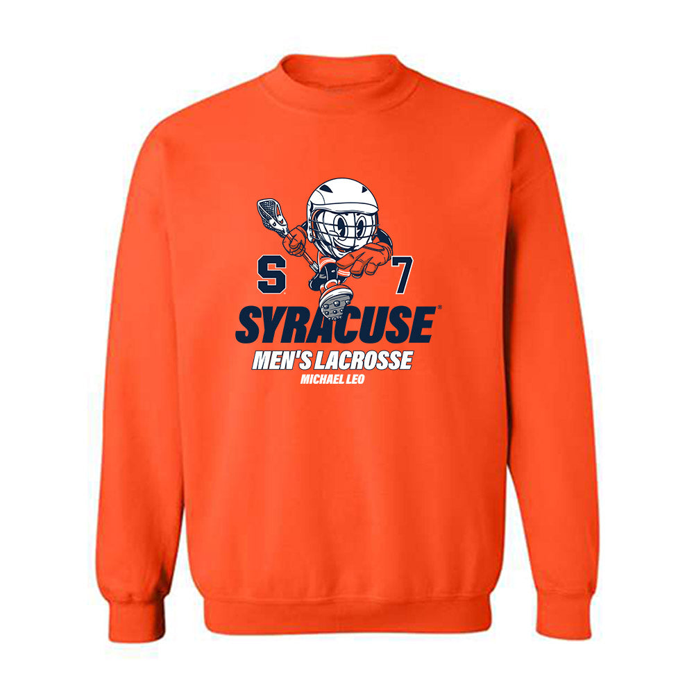 Syracuse - NCAA Men's Lacrosse : Michael Leo - Fashion Shersey Crewneck Sweatshirt-0
