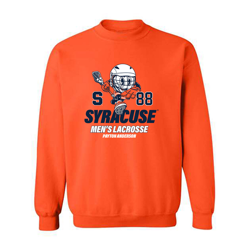 Syracuse - NCAA Men's Lacrosse : Payton Anderson - Fashion Shersey Crewneck Sweatshirt-0