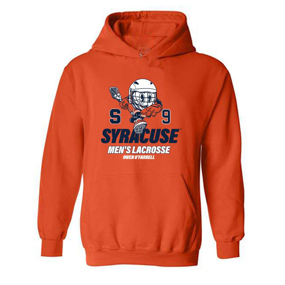 Syracuse - NCAA Men's Lacrosse : Owen O'Farrell - Fashion Shersey Hooded Sweatshirt-0