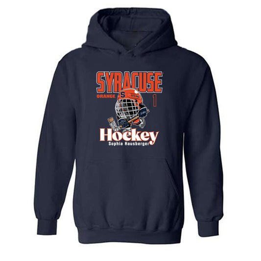 Syracuse - NCAA Women's Ice Hockey : Sophia Hausberger - Fashion Shersey Hooded Sweatshirt-0