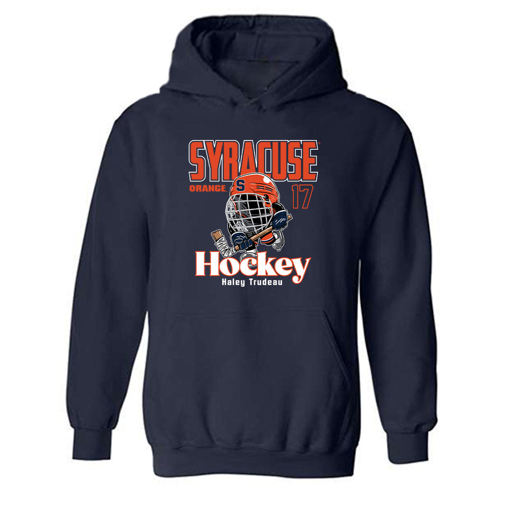Syracuse - NCAA Women's Ice Hockey : Haley Trudeau - Fashion Shersey Hooded Sweatshirt-0