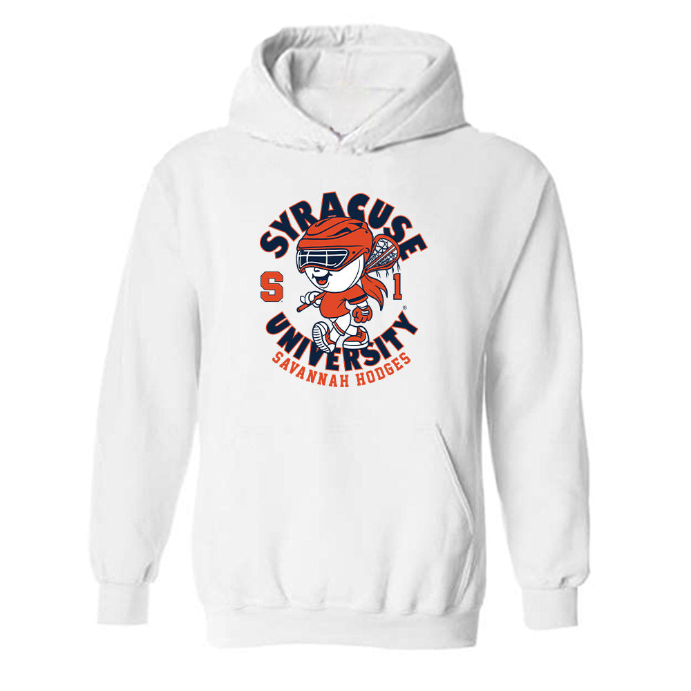 Syracuse - NCAA Women's Lacrosse : Savannah Hodges - Fashion Shersey Hooded Sweatshirt-0