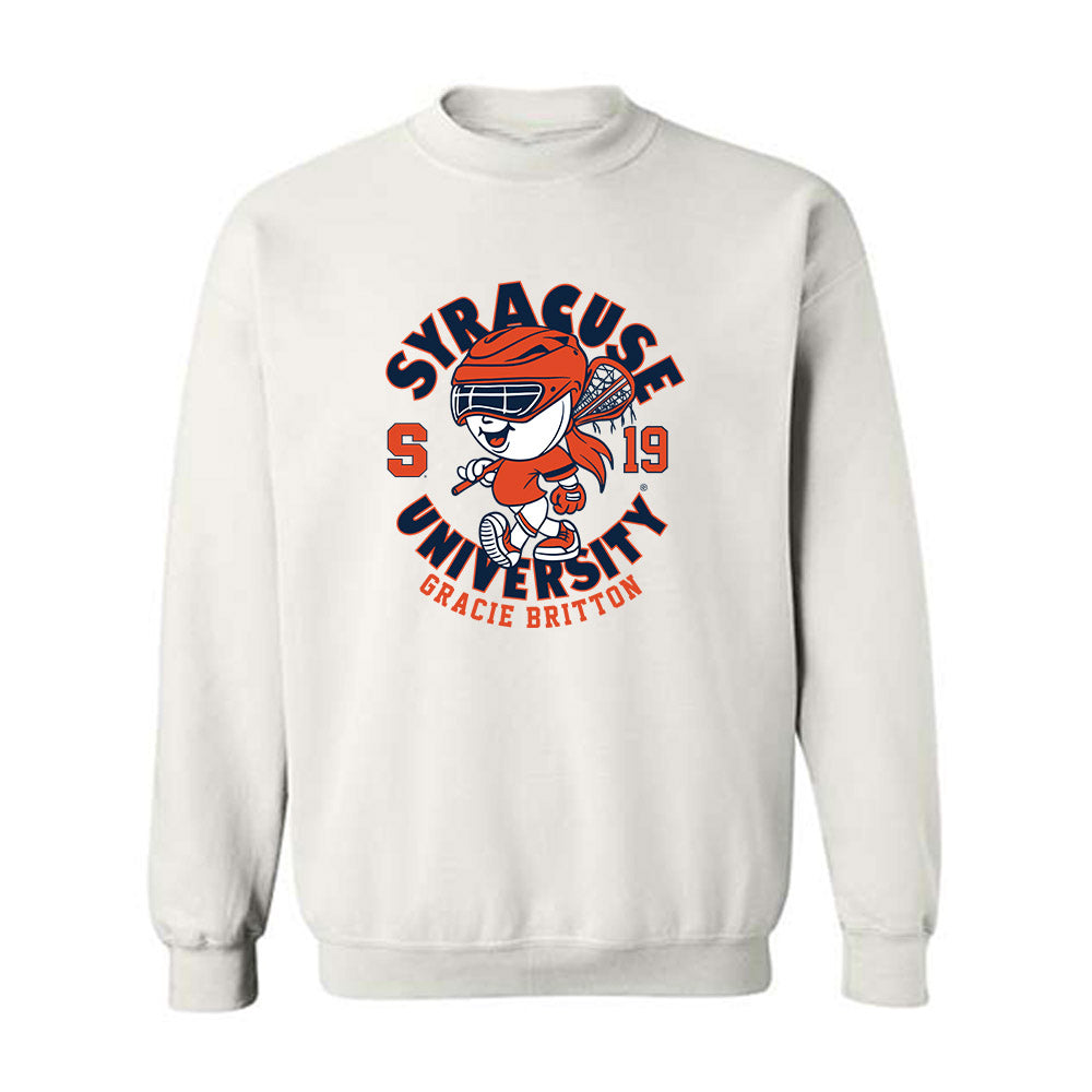 Syracuse - NCAA Women's Lacrosse : Gracie Britton - Fashion Shersey Crewneck Sweatshirt-0