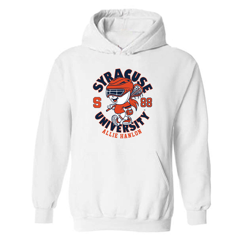 Syracuse - NCAA Women's Lacrosse : Allie Hanlon - Fashion Shersey Hooded Sweatshirt-0