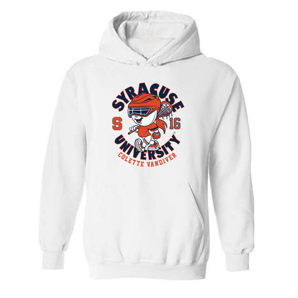 Syracuse - NCAA Women's Lacrosse : Colette Vandiver - Fashion Shersey Hooded Sweatshirt-0
