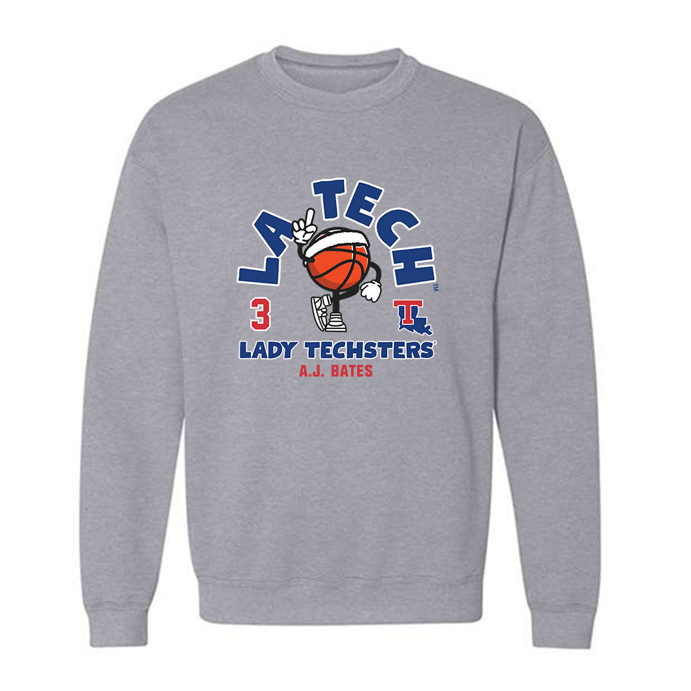 LA Tech - NCAA Men's Basketball : A.J. Bates - Fashion Shersey Crewneck Sweatshirt-0