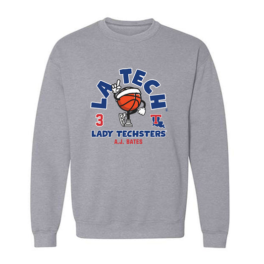 LA Tech - NCAA Men's Basketball : A.J. Bates - Fashion Shersey Crewneck Sweatshirt-0