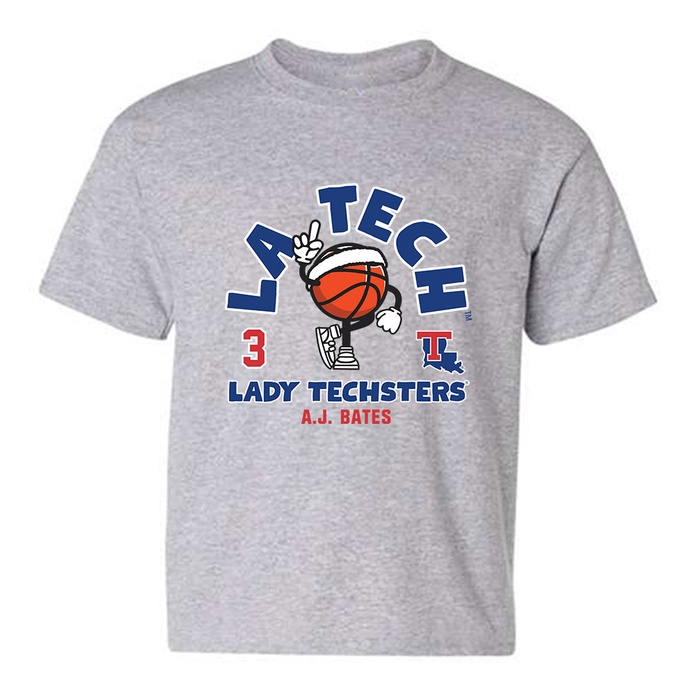 LA Tech - NCAA Men's Basketball : A.J. Bates - Fashion Shersey Youth T-Shirt-0