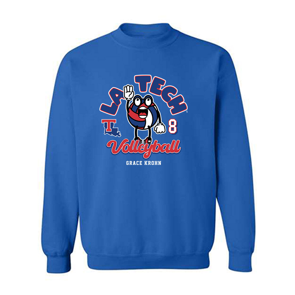 LA Tech - NCAA Women's Volleyball : Grace Krohn - Fashion Shersey Crewneck Sweatshirt-0