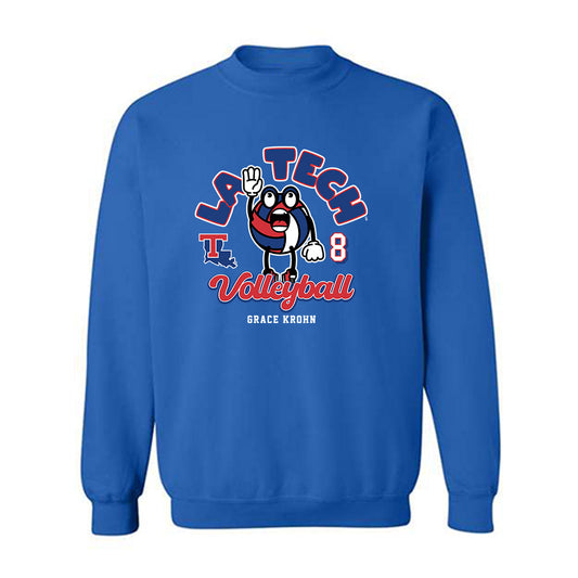 LA Tech - NCAA Women's Volleyball : Grace Krohn - Fashion Shersey Crewneck Sweatshirt-0