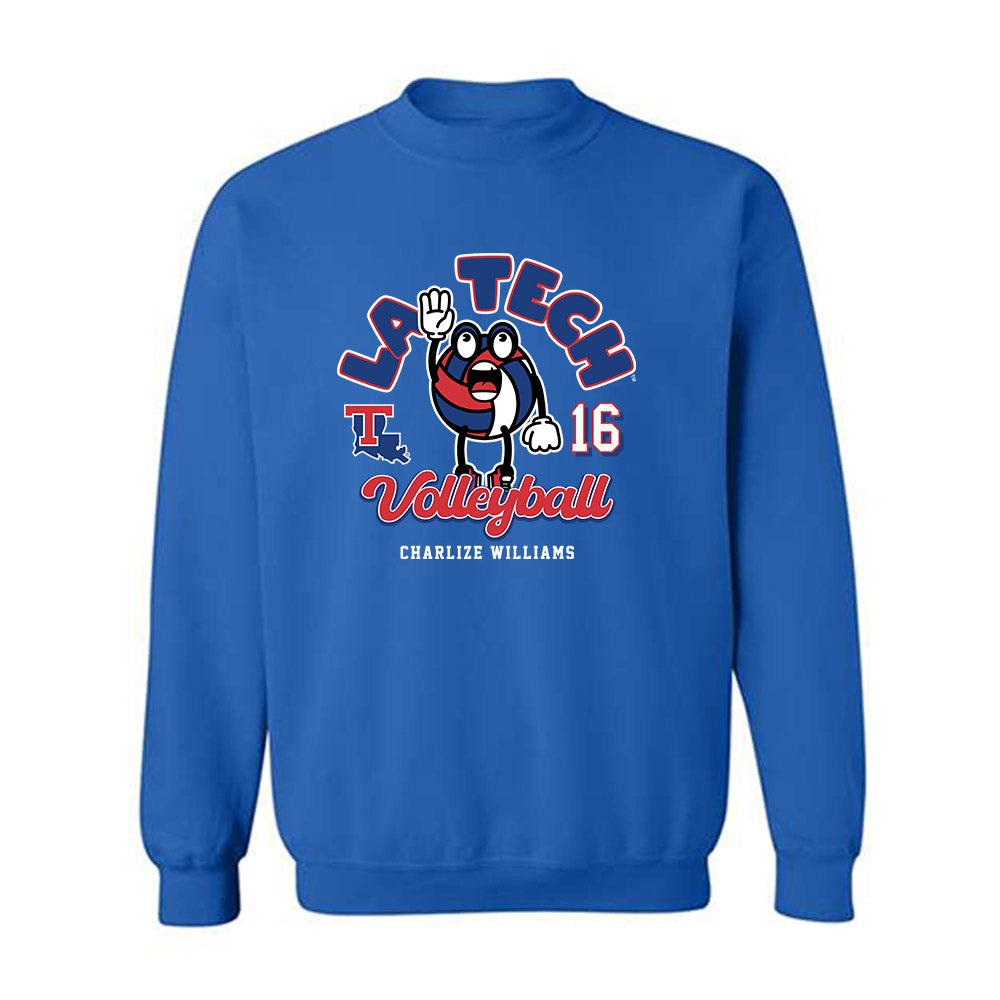 LA Tech - NCAA Women's Volleyball : Charlize Williams - Fashion Shersey Crewneck Sweatshirt-0