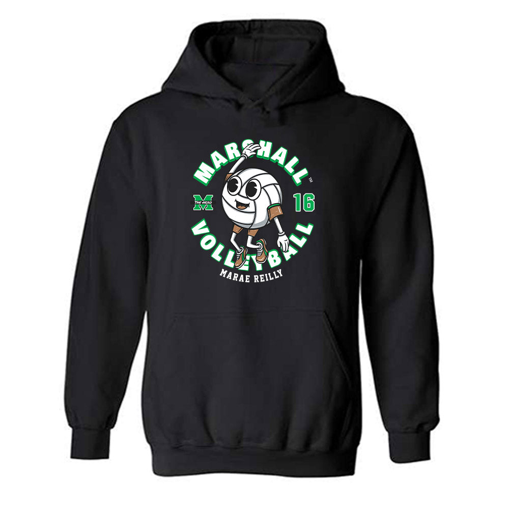 Marshall - NCAA Women's Volleyball : Marae Reilly - Fashion Shersey Hooded Sweatshirt-0