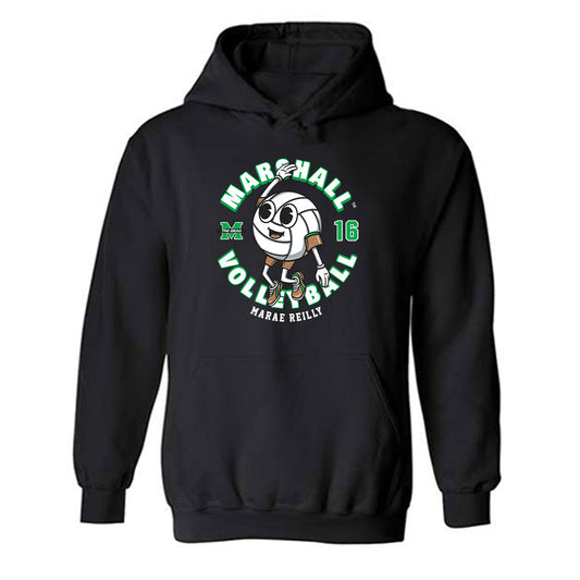 Marshall - NCAA Women's Volleyball : Marae Reilly - Fashion Shersey Hooded Sweatshirt-0