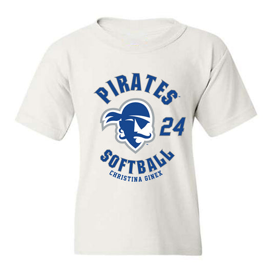 Seton Hall - NCAA Softball : Christina Ginex - Fashion Shersey Youth T-Shirt-0