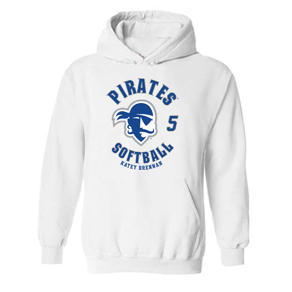 Seton Hall - NCAA Softball : Katey Brennan - Fashion Shersey Hooded Sweatshirt-0