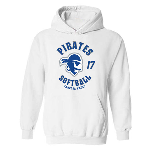 Seton Hall - NCAA Softball : Vanessa Kates - Fashion Shersey Hooded Sweatshirt-0