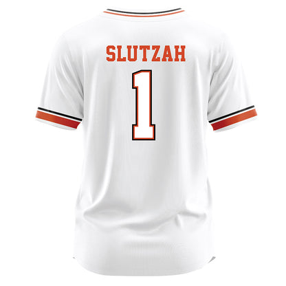 Campbell - NCAA Softball : Emma Slutzah - White Jersey-1