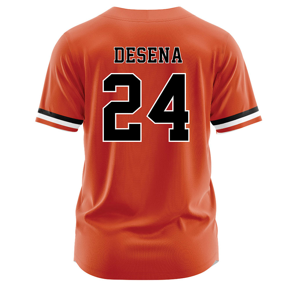 Campbell - NCAA Softball : Amber Desena - Orange Jersey-1