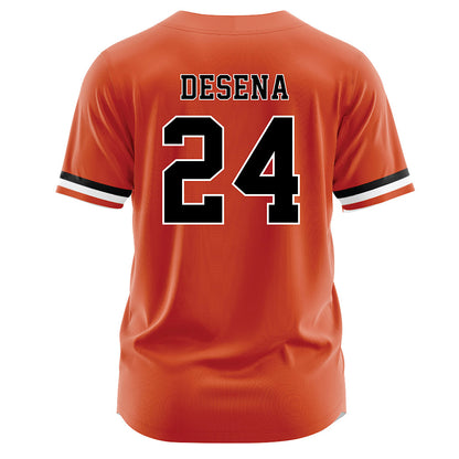 Campbell - NCAA Softball : Amber Desena - Orange Jersey-1