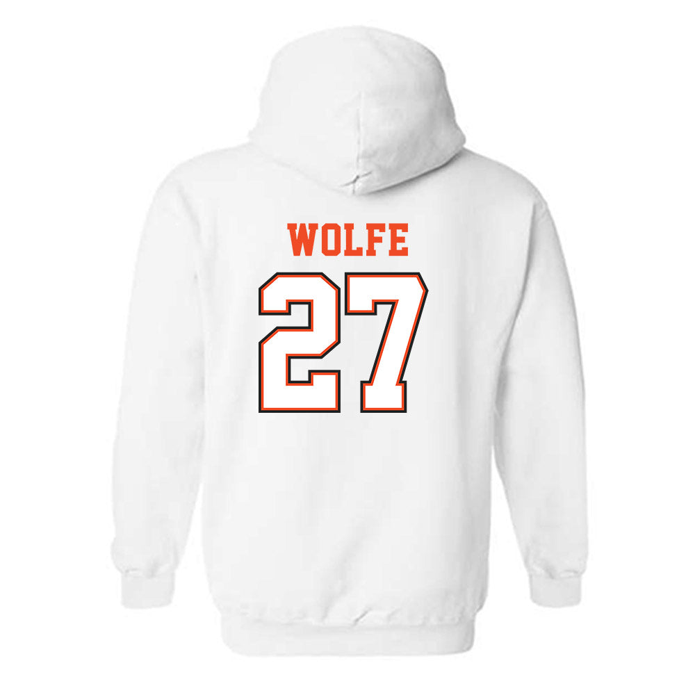 Campbell - NCAA Softball : Kasey Wolfe - Replica Shersey Hooded Sweatshirt-1