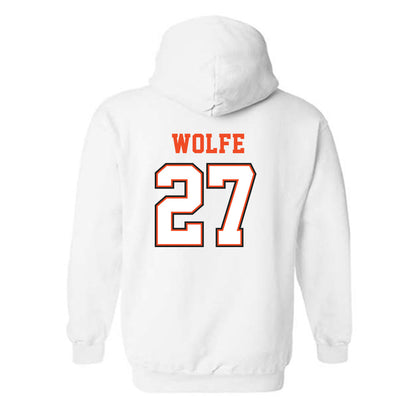 Campbell - NCAA Softball : Kasey Wolfe - Replica Shersey Hooded Sweatshirt-1
