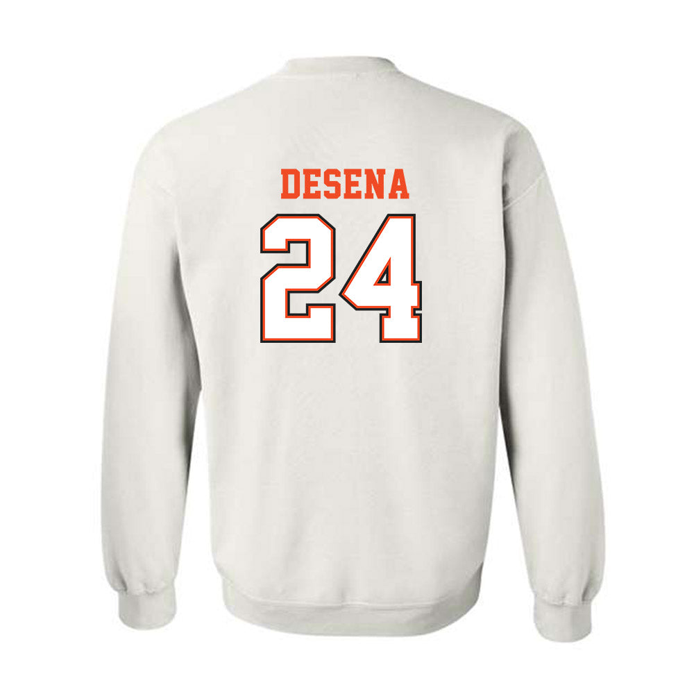 Campbell - NCAA Softball : Amber Desena - Replica Shersey Crewneck Sweatshirt-1