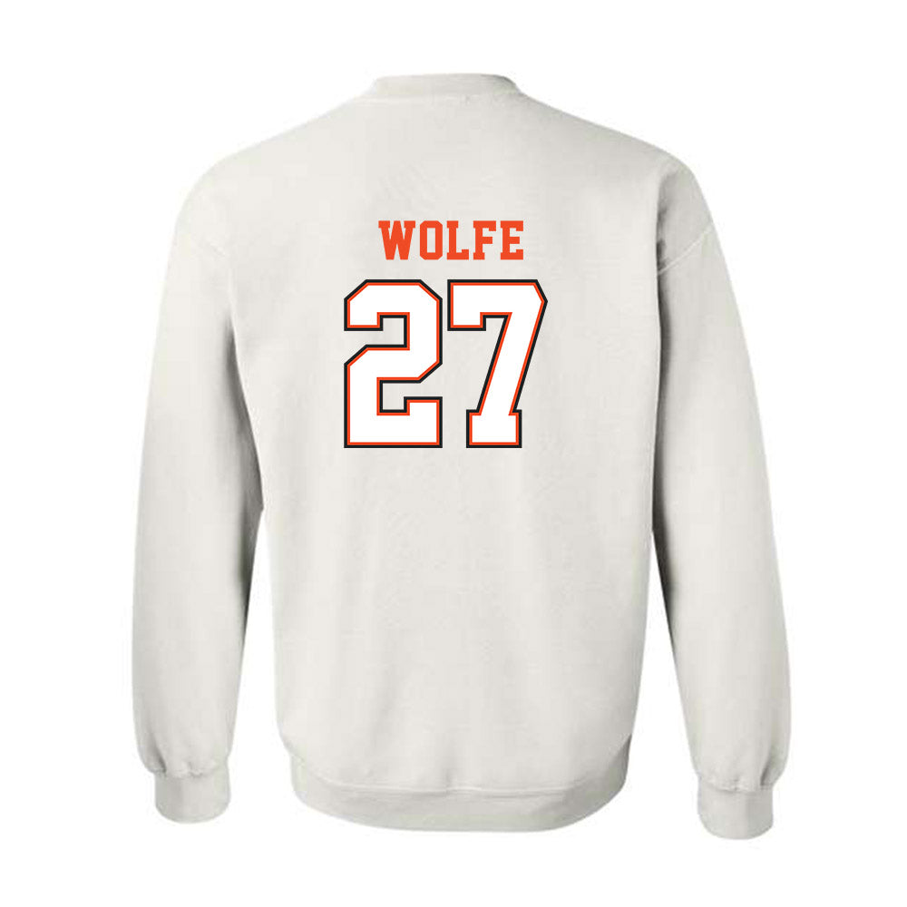 Campbell - NCAA Softball : Kasey Wolfe - Replica Shersey Crewneck Sweatshirt-1