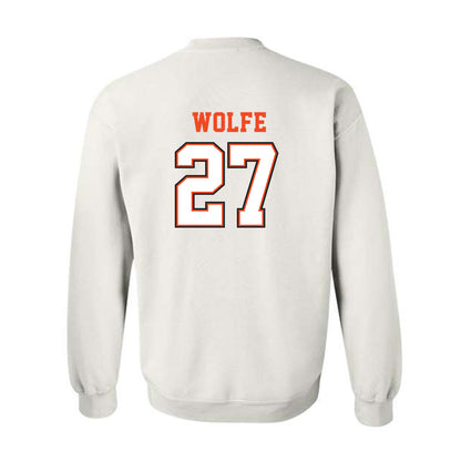 Campbell - NCAA Softball : Kasey Wolfe - Replica Shersey Crewneck Sweatshirt-1