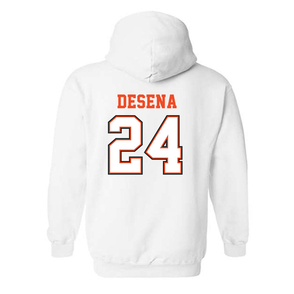 Campbell - NCAA Softball : Amber Desena - Replica Shersey Hooded Sweatshirt-1