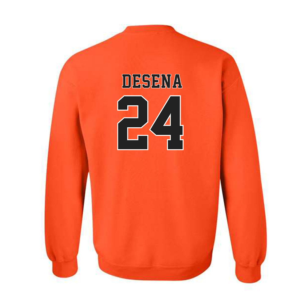 Campbell - NCAA Softball : Amber Desena - Replica Shersey Crewneck Sweatshirt-1