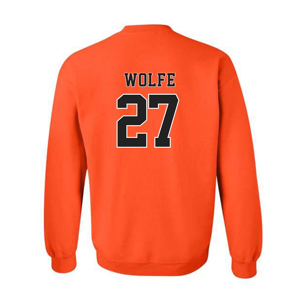 Campbell - NCAA Softball : Kasey Wolfe - Replica Shersey Crewneck Sweatshirt-1