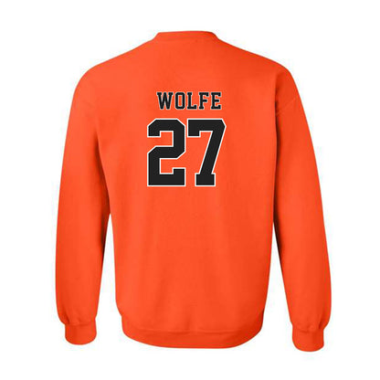 Campbell - NCAA Softball : Kasey Wolfe - Replica Shersey Crewneck Sweatshirt-1