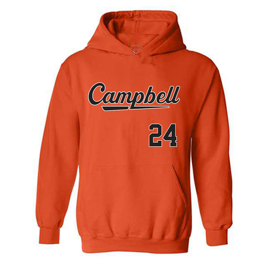 Campbell - NCAA Softball : Amber Desena - Replica Shersey Hooded Sweatshirt-0