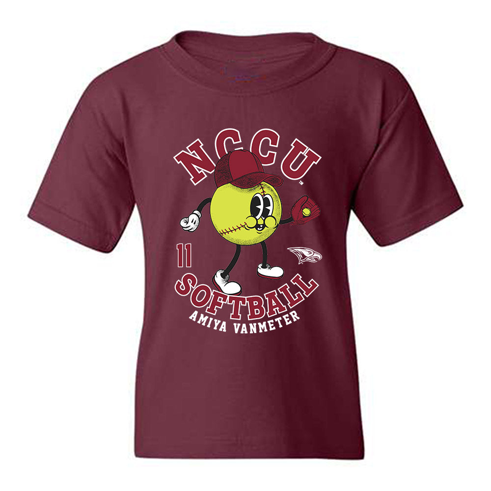NCCU - NCAA Softball : Amiya VanMeter - Fashion Shersey Youth T-Shirt-0