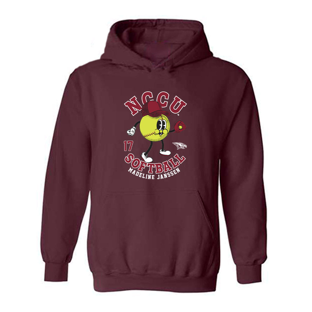 NCCU - NCAA Softball : Madeline Janssen - Fashion Shersey Hooded Sweatshirt-0