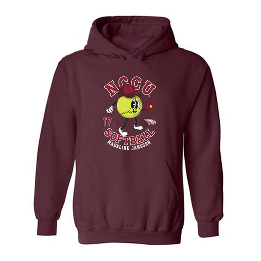 NCCU - NCAA Softball : Madeline Janssen - Fashion Shersey Hooded Sweatshirt-0