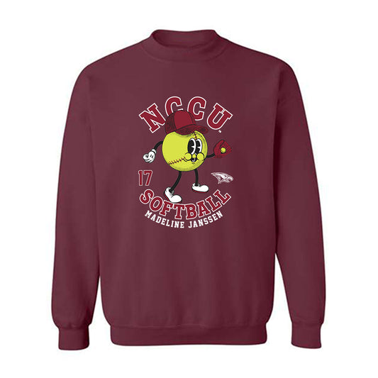 NCCU - NCAA Softball : Madeline Janssen - Fashion Shersey Crewneck Sweatshirt-0