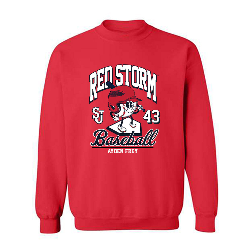 St. Johns - NCAA Baseball : Ayden Frey - Fashion Shersey Crewneck Sweatshirt-0