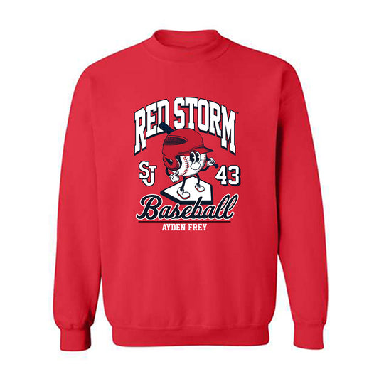 St. Johns - NCAA Baseball : Ayden Frey - Fashion Shersey Crewneck Sweatshirt-0