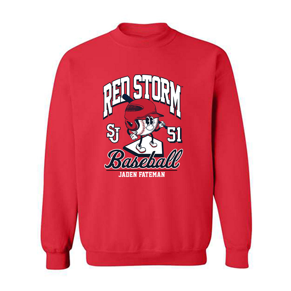 St. Johns - NCAA Baseball : Jaden Fateman - Fashion Shersey Crewneck Sweatshirt-0