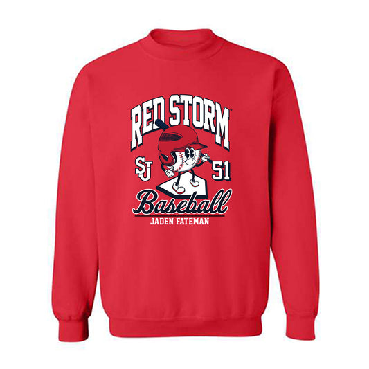 St. Johns - NCAA Baseball : Jaden Fateman - Fashion Shersey Crewneck Sweatshirt-0