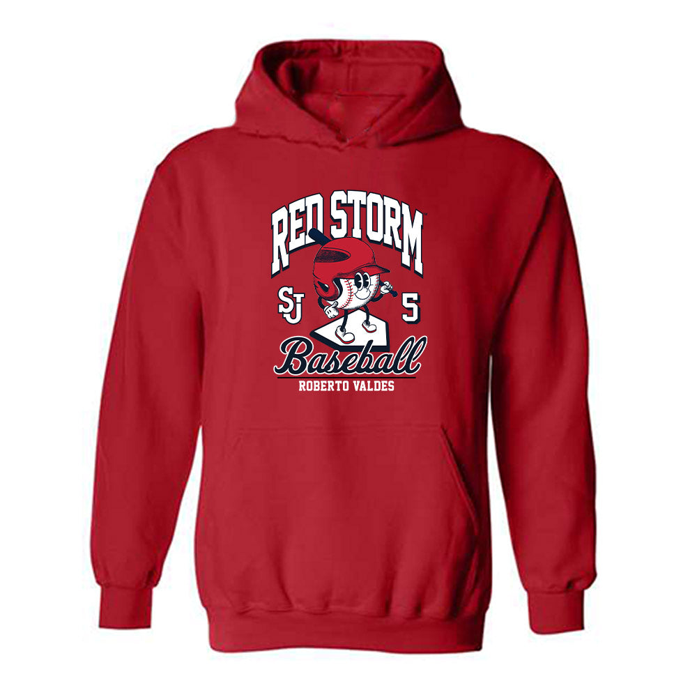 St. Johns - NCAA Baseball : Roberto Valdes - Fashion Shersey Hooded Sweatshirt-0