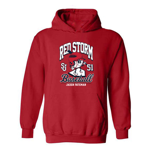 St. Johns - NCAA Baseball : Jaden Fateman - Fashion Shersey Hooded Sweatshirt-0