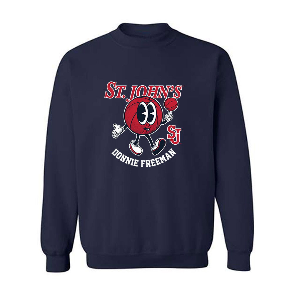 St. Johns - NCAA Men's Basketball : Donnie Freeman - Fashion Shersey Crewneck Sweatshirt-0