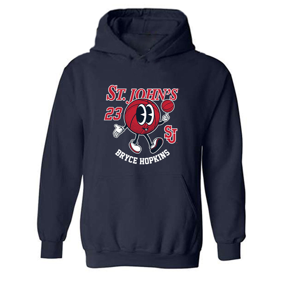 St. Johns - NCAA Men's Basketball : Bryce Hopkins - Fashion Shersey Hooded Sweatshirt-0